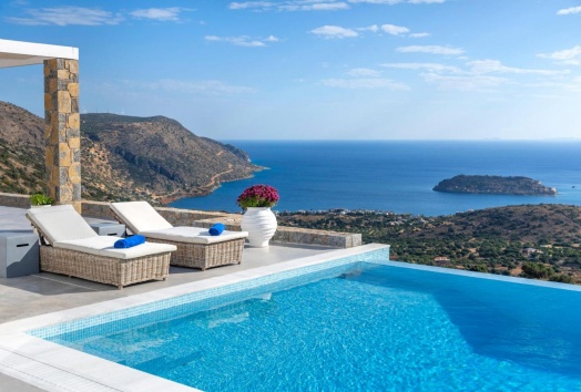 villa, vila, luxury, new, plaka, elounda, crete, seaview, view, greece, amazing, pool, vacations
